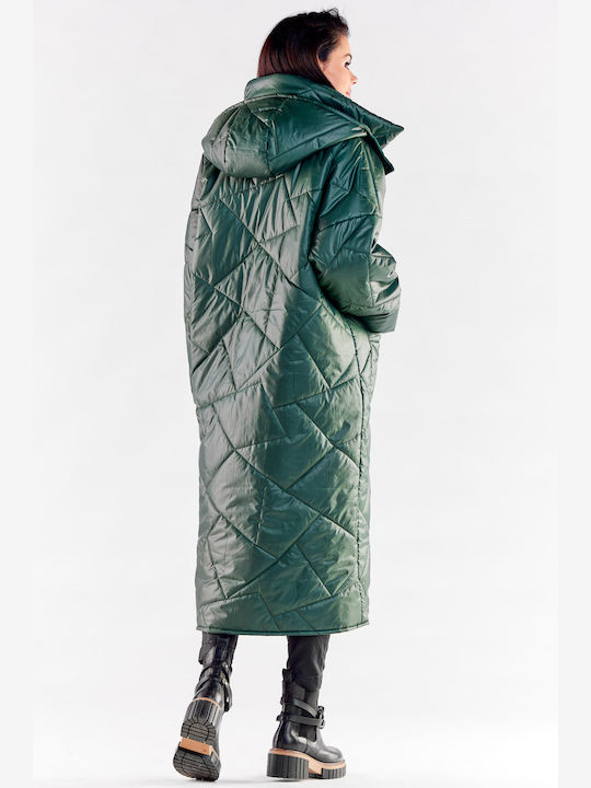 Awama Lang Damen Puffer Jacke Grün