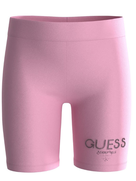 Guess Детски легинги Колоездачно Кратък Pink