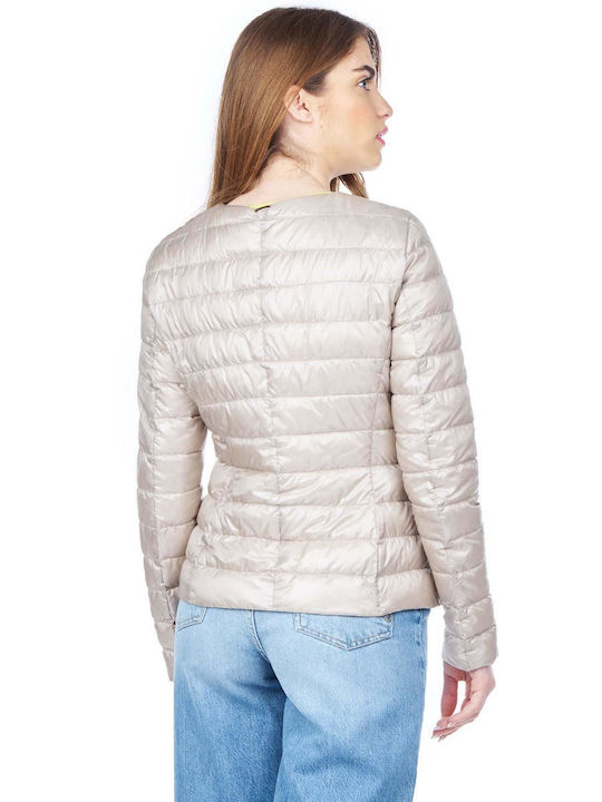 Herno Women's Short Puffer Jacket for Winter Beige