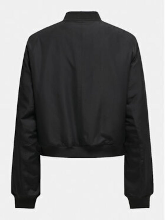 Only Women's Short Bomber Jacket for Winter Black