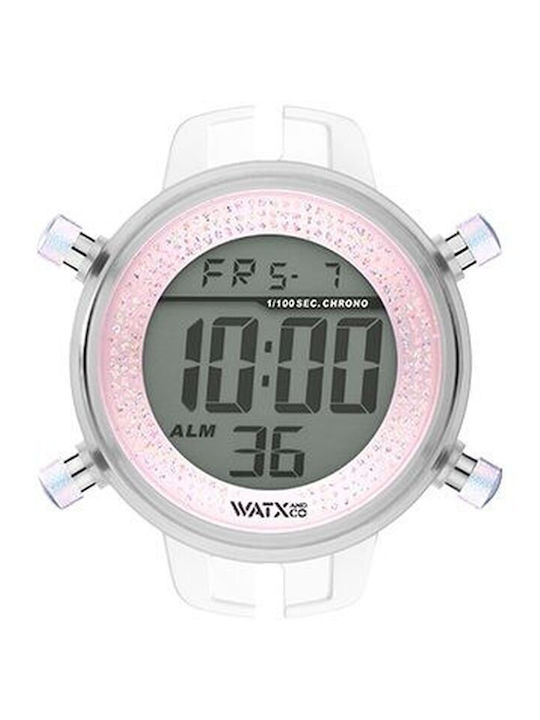 WATX & CO Digital Ceas de Damă cu Curea din Cauciuc