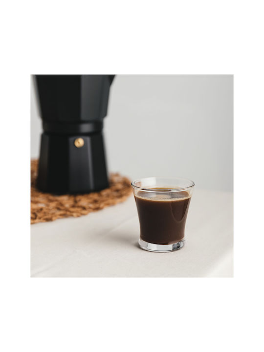 Quid Set Gläser Kaffee/Freddo aus Glas in Braun Farbe 100ml 6Stück