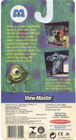 Mattel Интерактивна играчка Дискове за View-master Monsters Inc