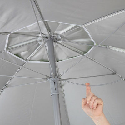 Aktive Foldable Beach Umbrella Aluminum Diameter 2m with UV Protection Blue