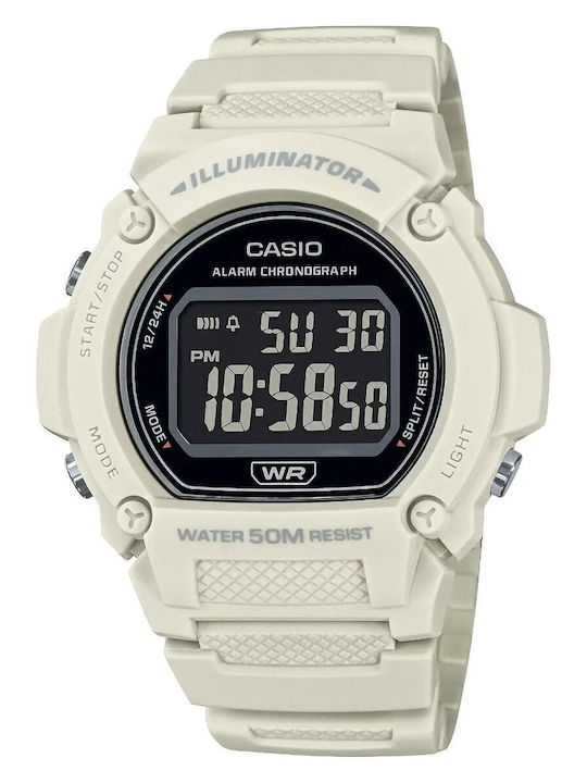 Casio Collection Ρολόι Μπαταρίας με Καουτσούκ Λουράκι