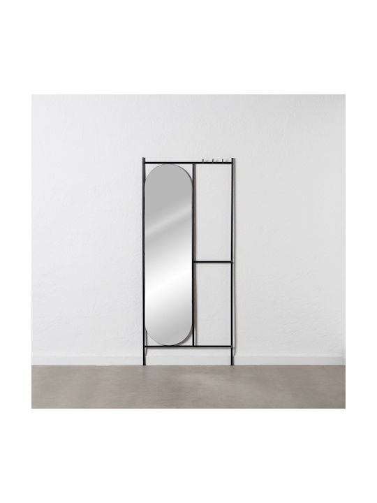 BigBuy Wall Mirror Full Length with Black Metallic Frame 160.5x70cm 1pcs