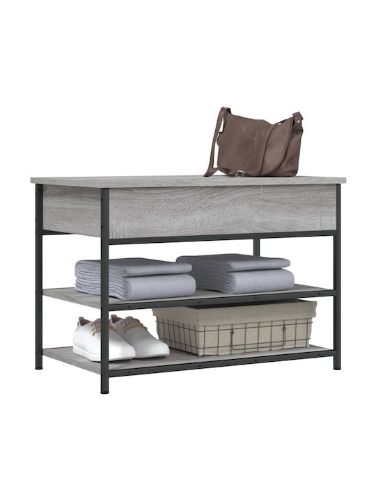 Wooden Shoe Organizer Gray 70x42.5x50cm