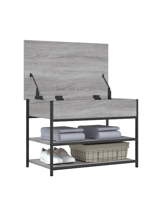 Wooden Shoe Organizer Gray 70x42.5x50cm