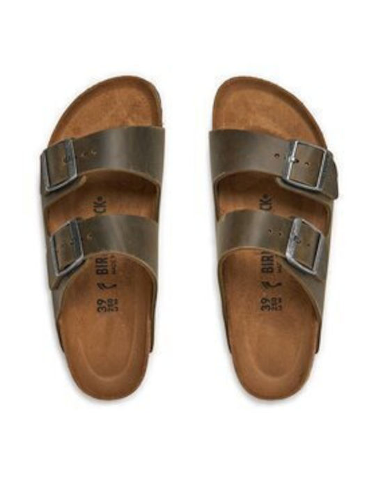 Birkenstock Arizona Γυναικεία Σανδάλια σε Χακί Χρώμα