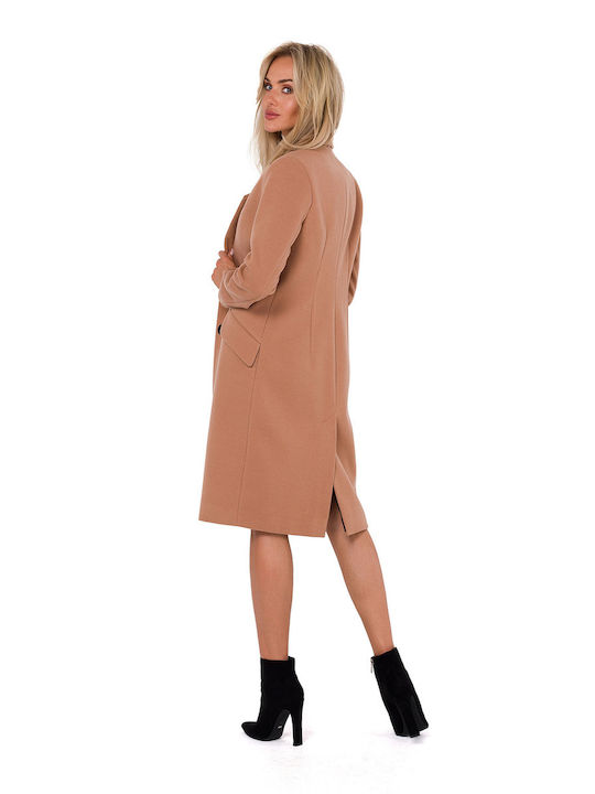 MOE Women's Midi Coat Camel.