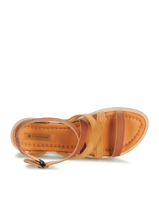 Flache Sandalen für Damen in Braun Farbe