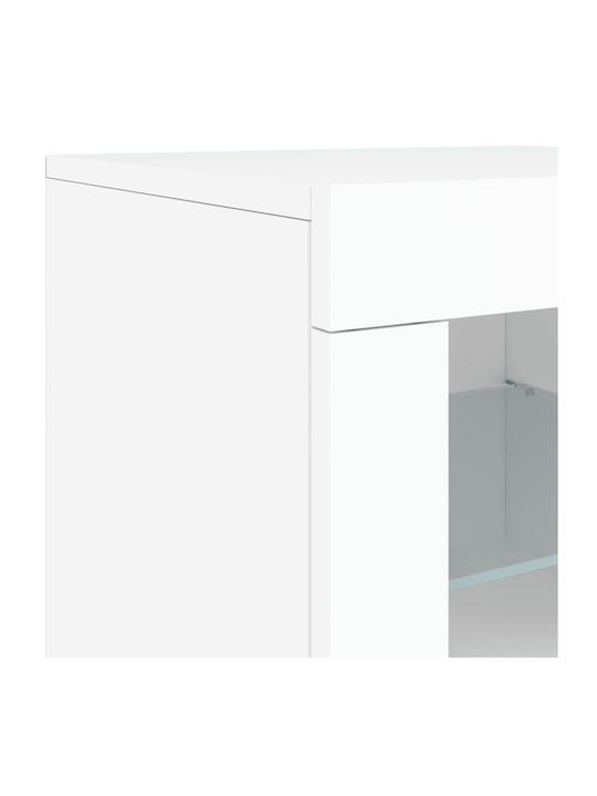 Μπουφές Ξύλινος Λευκός 123x37x67cm