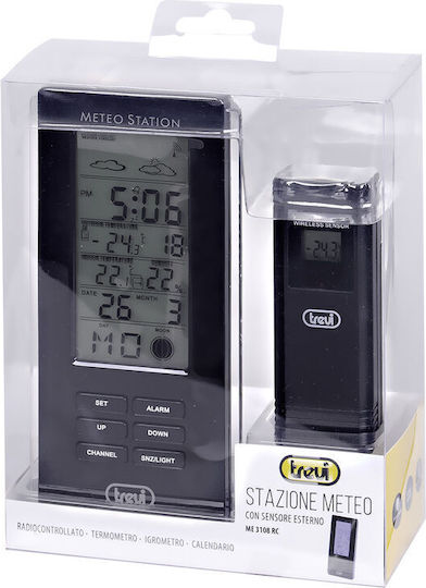 Trevi S5625463 Ασύρματος Μετεωρολογικός Σταθμός Ψηφιακός Επιτραπέζιος Μαύρος