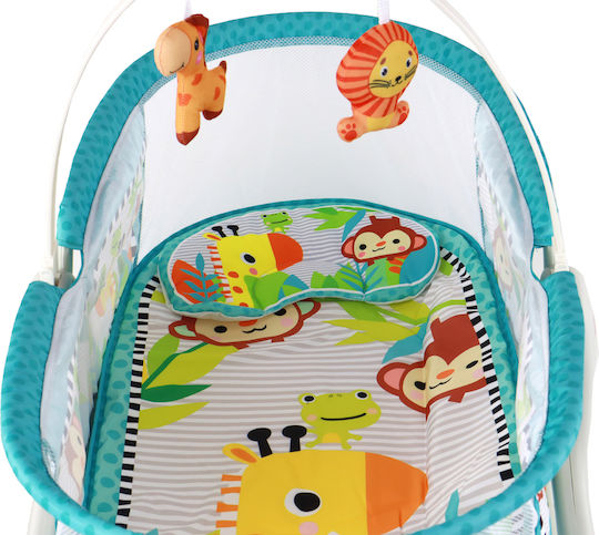 Lean Toys Wiege Bed Rocker mit Matratze Blue