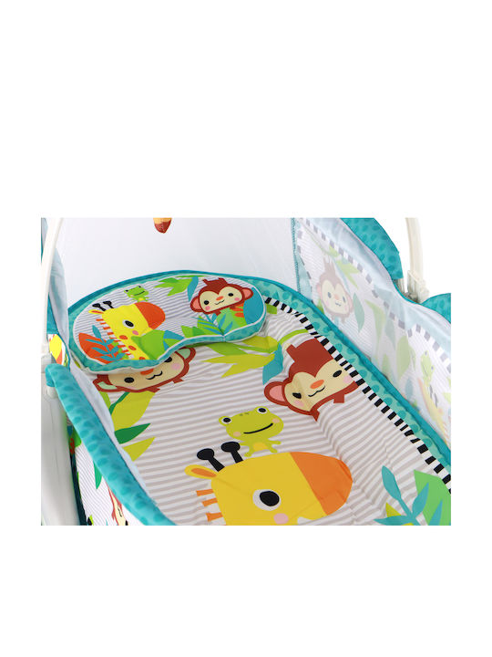 Lean Toys Λίκνο Bed Rocker Blue με Στρώμα