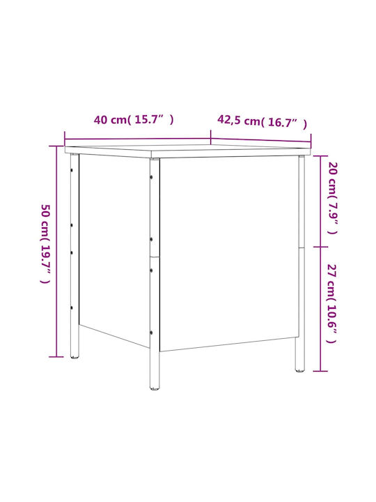 vidaXL Outdoor Storage Box Brown L40xW42.5xH50cm