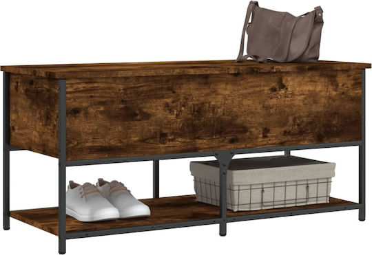 Entry Furniture with Shoe Rack & Bench Smoked Oak 100x42.5x47cm