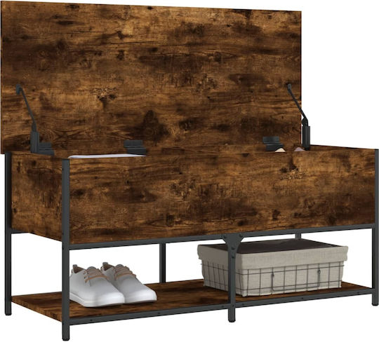 Entry Furniture with Shoe Rack & Bench Smoked Oak 100x42.5x47cm