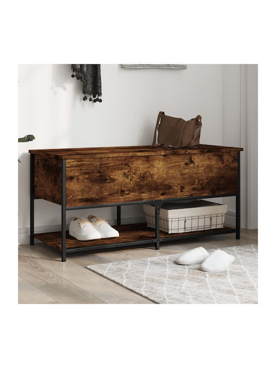 Eingangsmöbel mit Schuhschrank & Bank Smoked Oak 100x42.5x47cm
