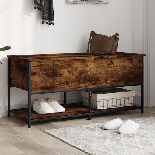 Entry Furniture with Shoe Rack & Bench Smoked Oak 100x42.5x47cm