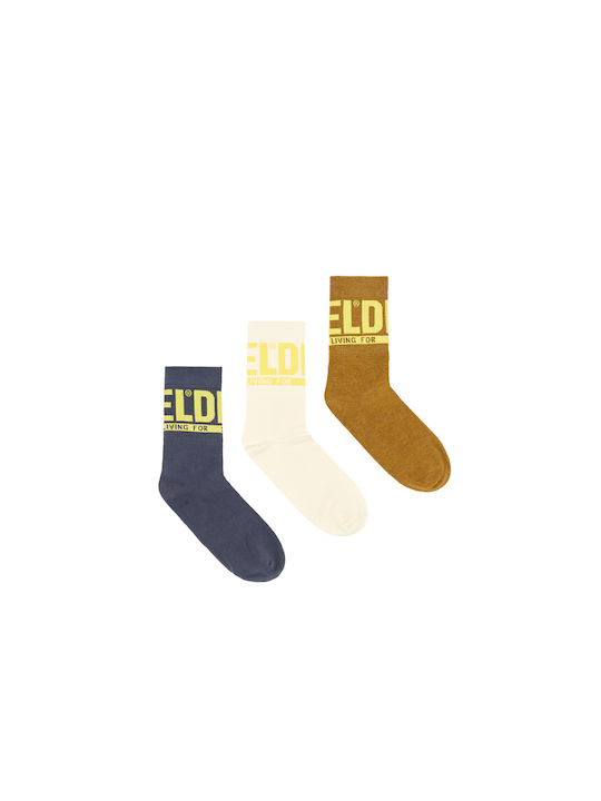 Diesel Men's Socks YELLOW- BLUE- KHAKI 3Pack