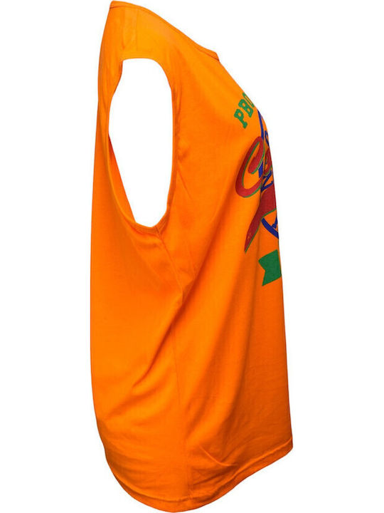 Men's Undershirt Sleeveless in Orange Color