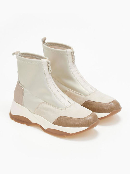 Soft Space Damen Knöchelstiefel Beige