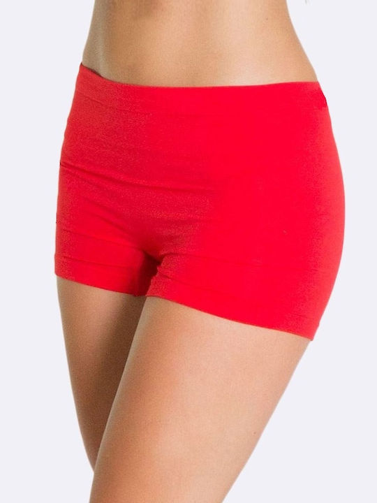 Diana Cotton Women's Boxer Seamless Red