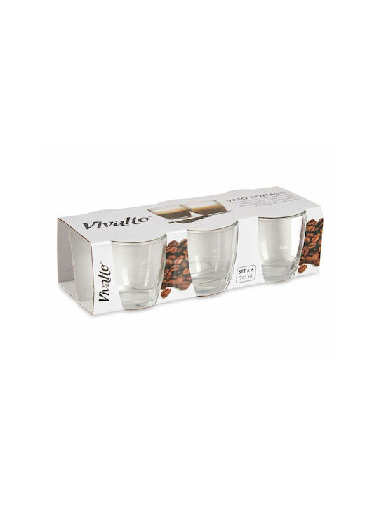 Vivalto Set de Pahare pentru apa din Sticlă 90ml 12buc