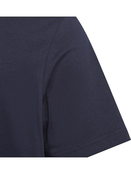 Kinderoberteile T-Shirt Marineblau Essentials Zwei-Farben Großer Logo