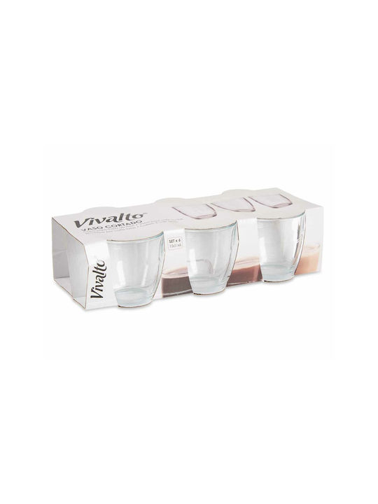 Vivalto Set of Glasses Water made of Glass 150ml 12pcs