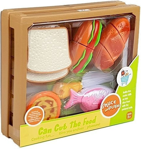 Lean Toys Hot-dog Set For Cutting Indredients In A Basket για 3+ Ετών