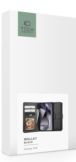 Tech-Protect Wallet Δερματίνης Μαύρο (Galaxy S24)