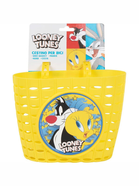 Looney Tunes Παιδικό Καλαθάκι Ποδηλάτου Κίτρινο