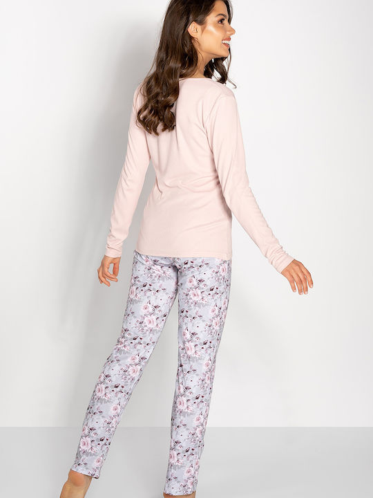 Momenti Per Me Set Winter Women's Pajamas Pink