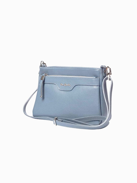 Pierre Cardin Leder Damen Tasche Crossbody Hellblau