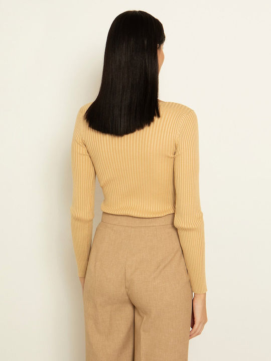 Toi&Moi Women's Long Sleeve Sweater Beige