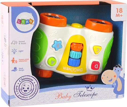 Lean Toys Baby Toy Binoculars with Music, Light, and Sounds for 18++ Months