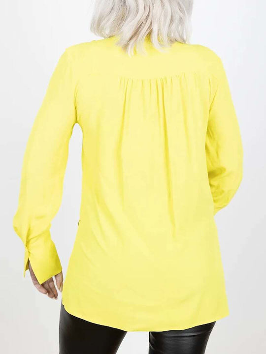 Beatrice Women's Blouse Long Sleeve Yellow