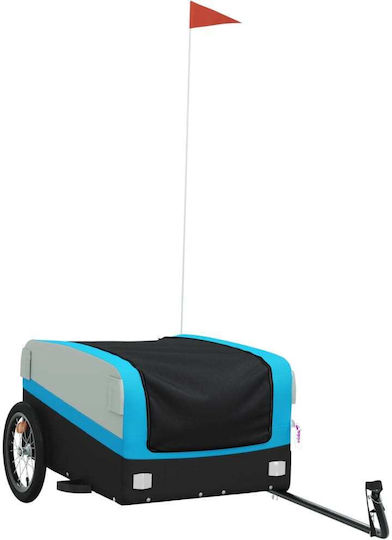 Vidaxl Bicycle Trailer Black Blue 45kg Iron