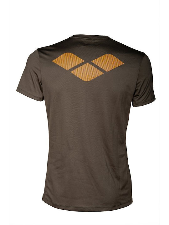 Arena Men's Athletic T-shirt Short Sleeve Brown