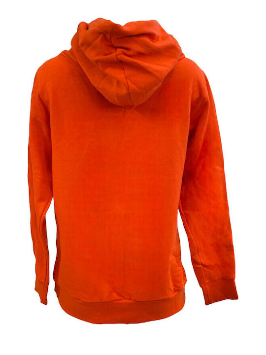 Bodymove Herren Sweatshirt mit Kapuze und Taschen Orange