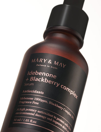 Mary & May Idebenone + Blackberry Complex Anti-aging Serum Face for Detoxification & Radiance 30ml
