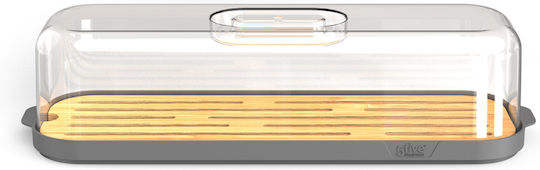 Bread Box with Lid Plastic Transparent 39x12x9.7cm Bread Box with Lid Plastic Transparent 39x12x9.7cm