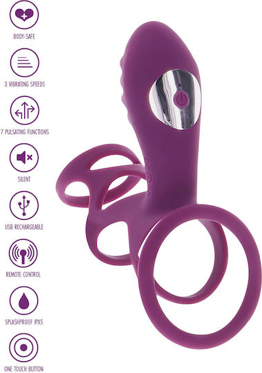 ToyJoy C-ring Διπλός Δονητής Μωβ