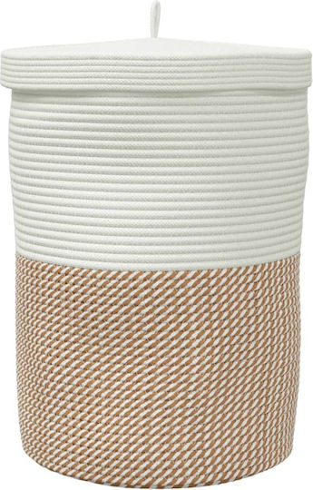 vidaXL Coș de Depozitare Tesatura cu capac Maro 37x37x50cm 1buc
