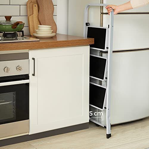 Songmics Ladder Metallic with 3 Steps 105cm