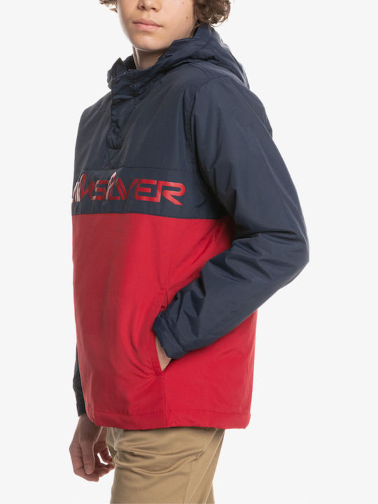 Tazawa Waterproof Kids Casual Short Coat with Hood Navy Blue