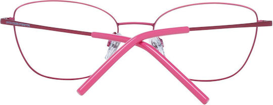 Benetton Women's Metal Butterfly Pink Prescription Eyeglass Frame BEO3023 205