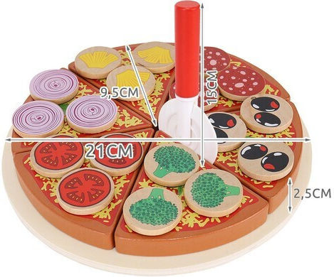Kruzzel Pizza Set aus Holz 6Stück